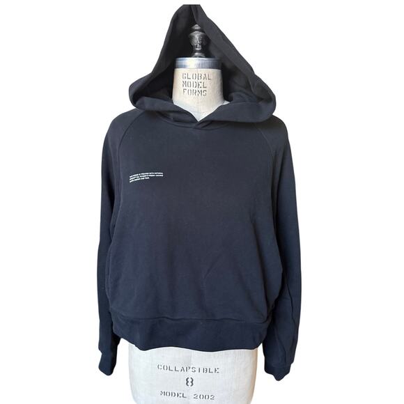 PANGAIA Organic Cotton Women's 365 Midweight Hoodie in Black Size Large - Picture 1 of 6